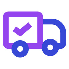 shipping and delivery twotone icon set