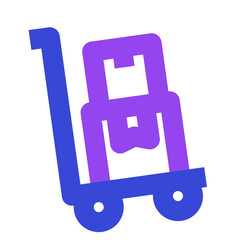 shipping and delivery twotone icon set
