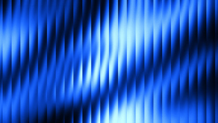 Vibrant neon glass refraction background with glowing blue light effect and smooth vertical ribbed motion blur.