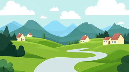 Fototapeta premium Pastoral rural scenery