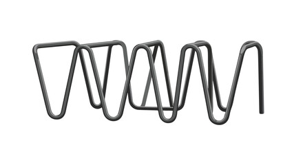 Sinuous metal rack for bicycle parking offers an organized and modern solution for bike storage for public areas