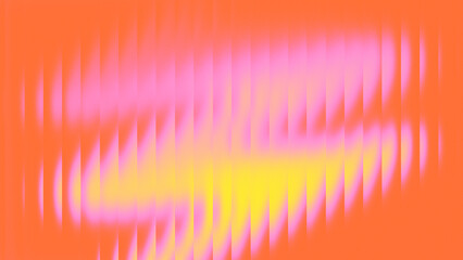 Vibrant neon glass refraction background with distorted wave pattern and glowing pink, yellow, and orange colors.