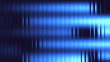 Vibrant neon glass refraction background with smooth motion blur and distorted blue ribbed light effect.