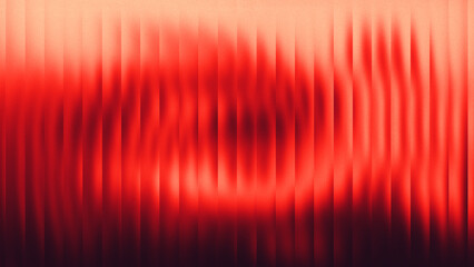 Vibrant neon glass refraction background with a glowing red and orange light effect and distorted vertical ribbed pattern.