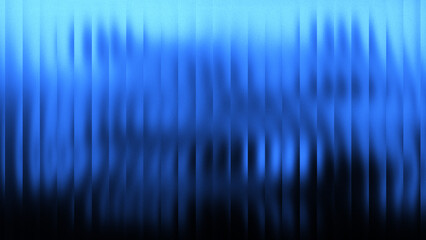 Vibrant neon glass refraction background with smooth motion blur and distorted vertical blue light pattern.