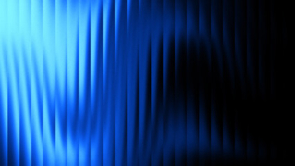 Vibrant blue glass refraction textured background with a rippled abstract gradient effect and shiny blurred light pattern