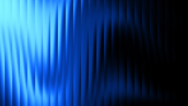 Vibrant blue glass refraction textured background with a rippled abstract gradient effect and shiny blurred light pattern