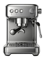 Chrome-finished semi-automatic espresso machine for a luxury gourmet kitchen.