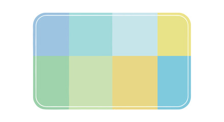 Pastel Palette Rectangular Frame with Soft Colors and Rounded Edges for Graphic Design Projects background texture element for web design