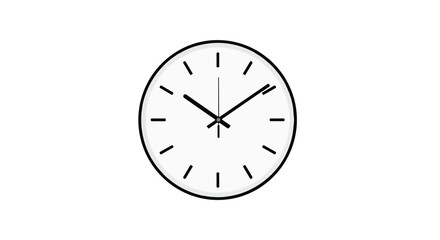 Clock face illustration for time management concepts, precision in scheduling, timekeeping in projects and deadline visualization in presentations