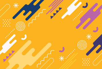Flat design of abstract geometric shapes template background
