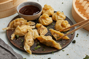Vegan dumplings with cabbage
