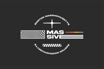 typography streetwear urban fashion template for printing