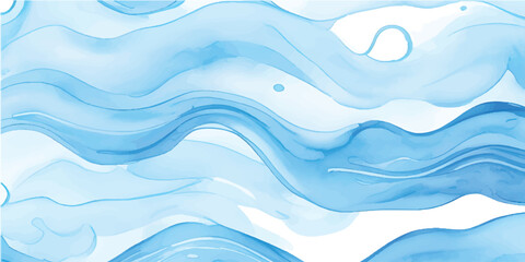 Abstract blue water background with wavy lines for vector design and wallpaper