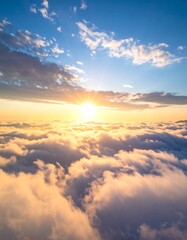 Obraz premium Sunrise above clouds