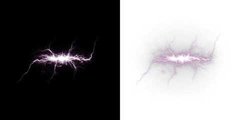 Electric lightning bolt overlay illustration with vibrant purple hues on contrasting backgrounds, ideal for dynamic designs and creative projects featuring energy and power concepts