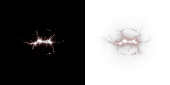 Electric energy burst with dynamic lightning effects on contrasting black and white backgrounds, showcasing vibrant visual impact and abstract design elements for creative projects