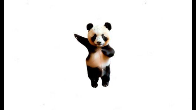 panda dancing animated video 4K animated video . animated in basic color .celebration of dancing animation video . animated icons .

