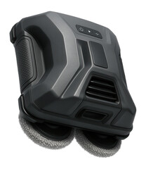 Fototapeta premium Heavy-duty window cleaning robot with strong suction for skyscraper glass care.