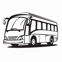 Tour Bus Vector Image for Travel isolated on white background