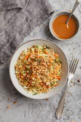 Quinoa salad with peanut dressing