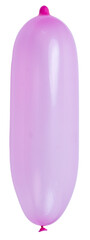 Isolated inflated pink balloon on a white background