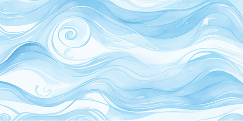 Abstract flowing blue waves pattern background illustration