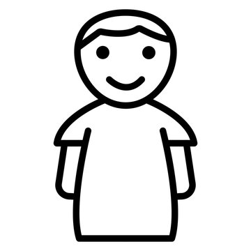 Boyband vector line icon design
