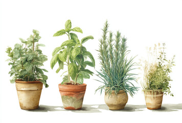 Obraz premium fresh herbs in a pot