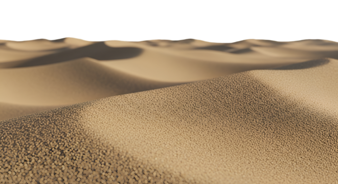 Expansive Desert Dunes Under a Black Sky