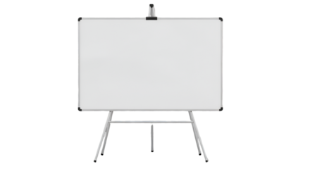 Whiteboard on a Stand with Black Background
