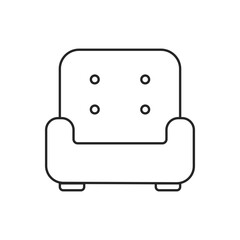 Outline modern armchair lounge furniture line art icon
