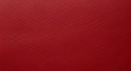 Fototapeta premium Red leather texture with natural grain and soft sheen, premium upholstery surface background perfect for branding projects, packaging mockups, product visuals and advertising
