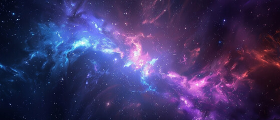 Obraz premium Ethereal nebula formation displaying celestial cosmic cloudscape with stardust