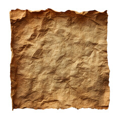 aged parchment texture isolated on transparent background