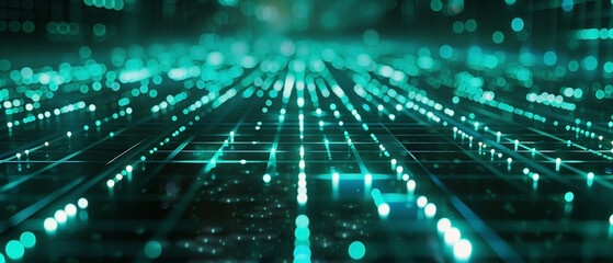 Abstract network connectivity illustration, depicting digital data stream