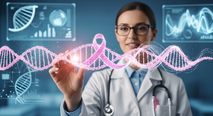 Breast Cancer Awareness Research and Genetic DNA Strand Analysis by a Medical Doctor