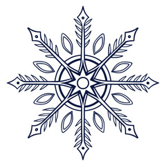Elegant snowflake design, winter decoration