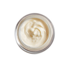 jar of cosmetic cream isolated on transparent background