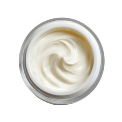 jar of cosmetic cream isolated on transparent background