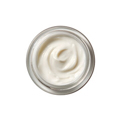 jar of cosmetic cream isolated on transparent background