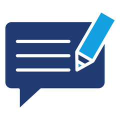 Fototapeta premium Feedback Blue Color Icon