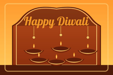 Festive Diwali Greeting with Oil Lamp Symbolizing Light and Prosperity