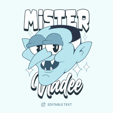 Mister Vladee Vampire Vintage Cartoon Halloween