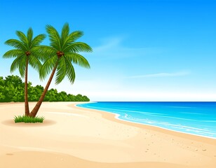 Obraz premium Tropical beach scene (12)