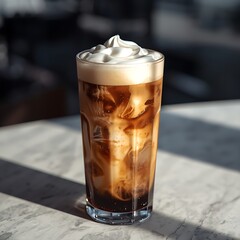 Ice Americano with cream 