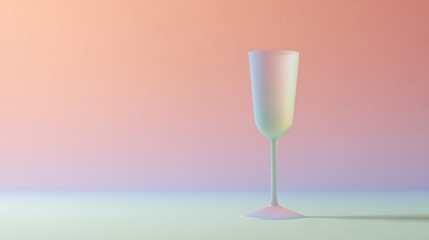 A pastel-hued wine glass whispers serenity, evoking Zen simplicity and the tranquil spirit of Japanese Hanami celebrations