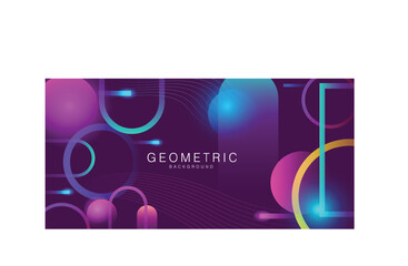 Gradient Geometric with wave line background