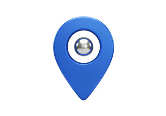 Blue map pointer PNG illustration isolated on transparent background for web design and mobile apps Location pin icon