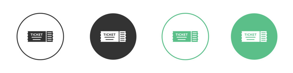 Ticket icon element for designs